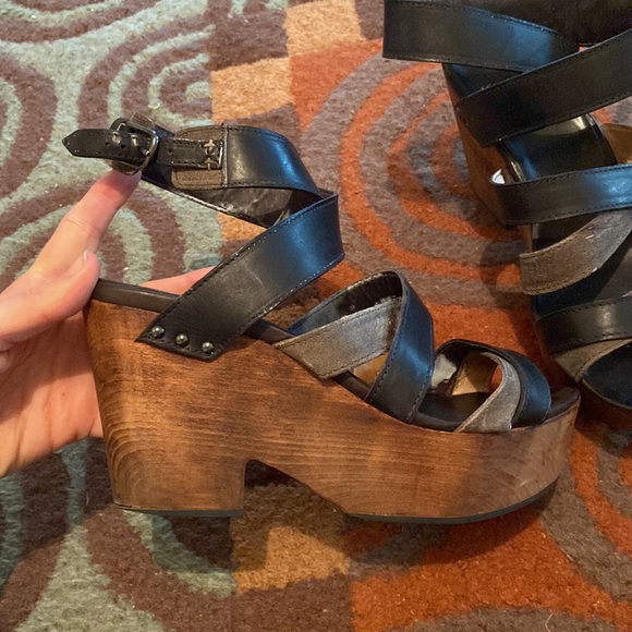 Rag & Bone Addington Wedge Sandals sz 10 - Picture 3 of 9